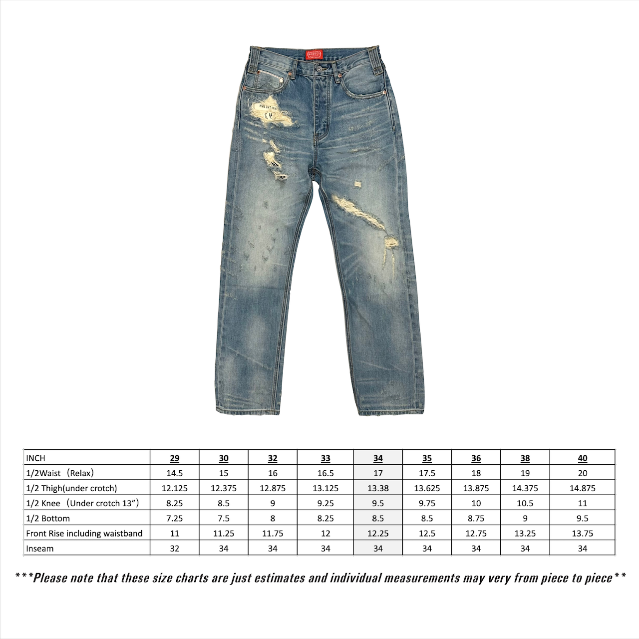 13oz Cobalt Washed Jeans – HAVEN COURT